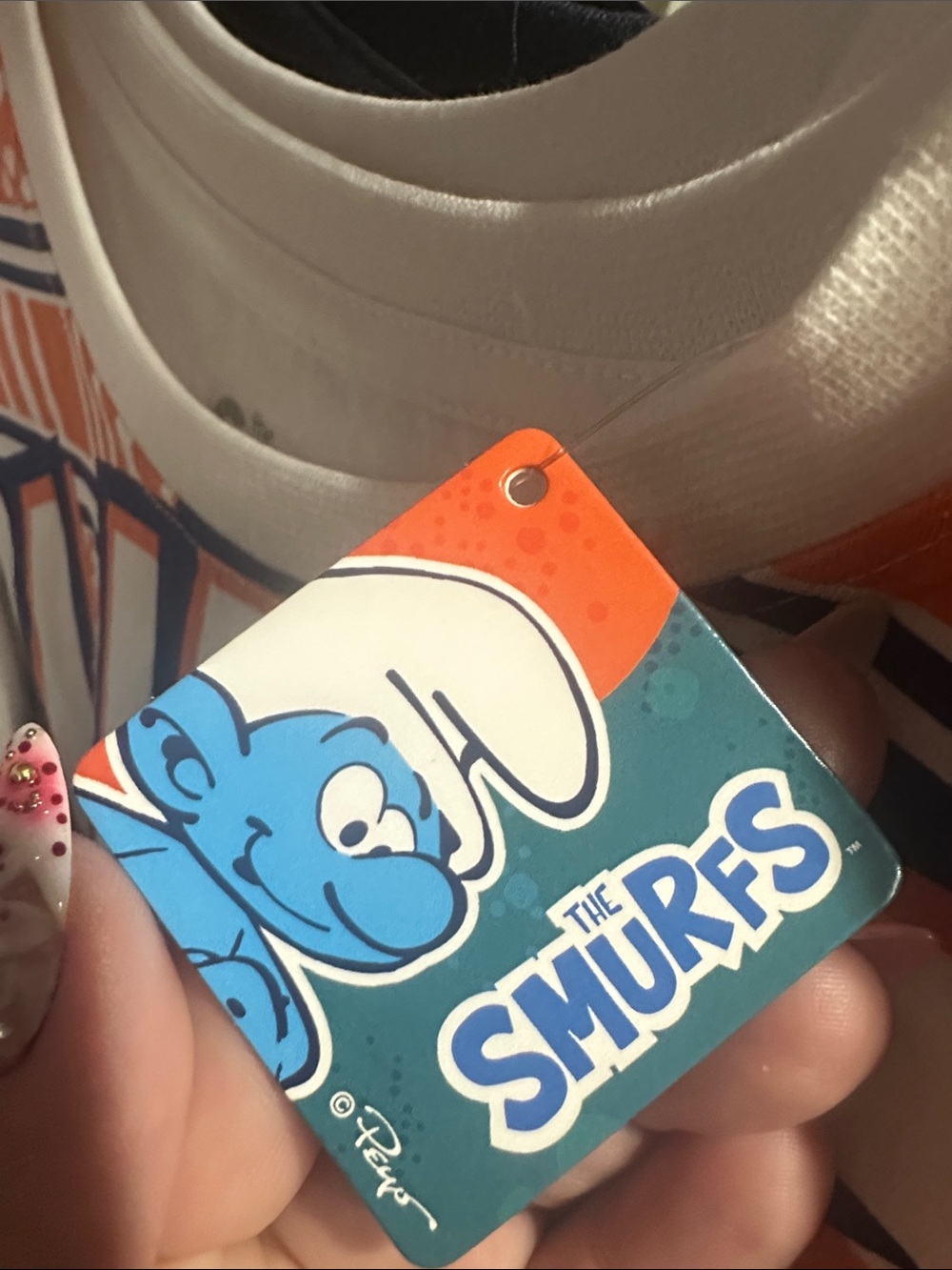 The Smurfs Graphic Tee — White with Orange & Navy Print - Picture 4 of 4